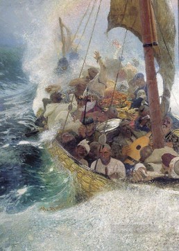  Black Works - cossacks on the black sea 1908 Ilya Repin